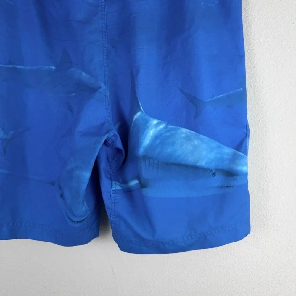 Columbia PFG Offshore Fishing Board Short Blue Shark Men's 40 Inseam 11 UPF 50